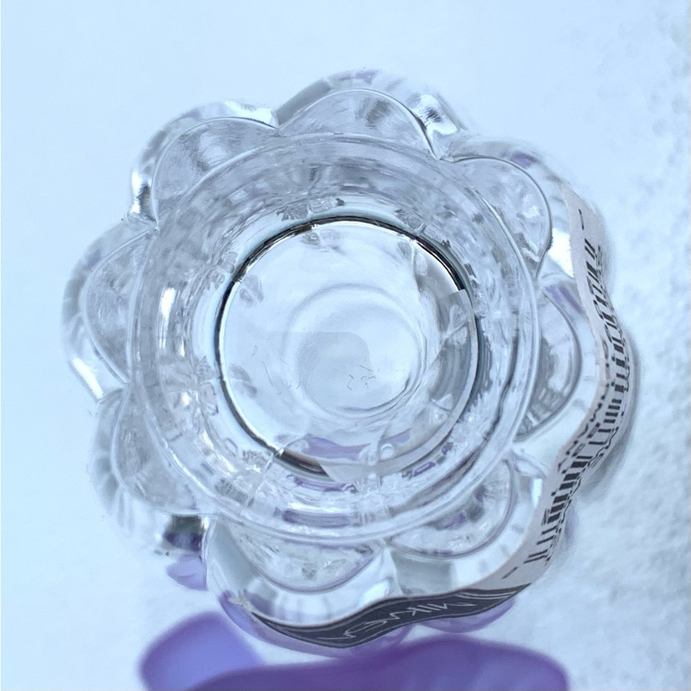 Mikasa Crystal Purple Flower Stopper Perfume Bottle - Picture 7 of 9